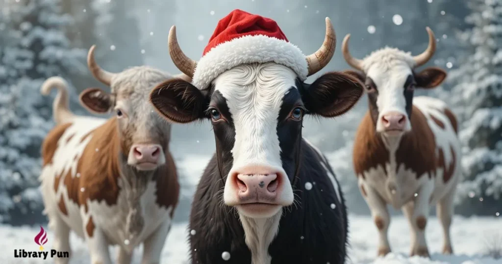 Funny Christmas Cow puns