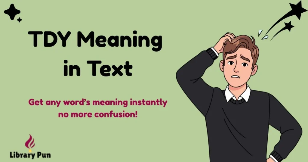 Tdy Meaning In Text