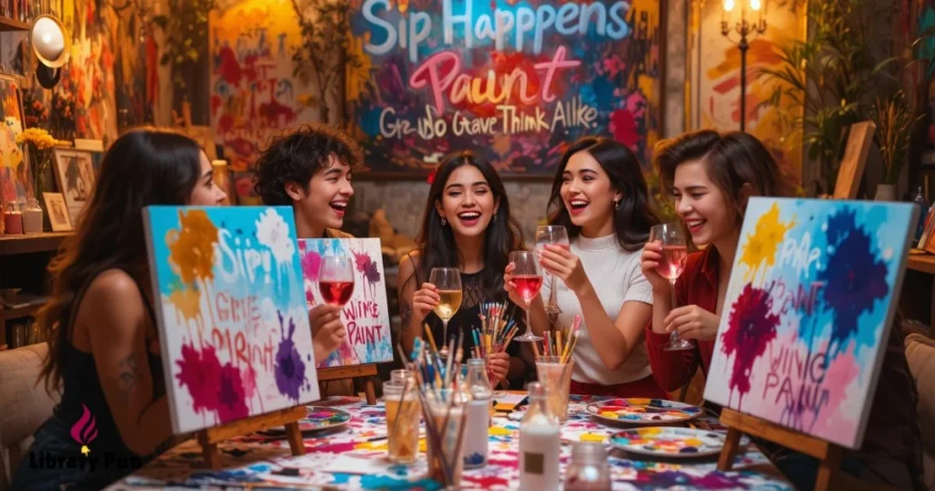 Sip And Paint Puns
