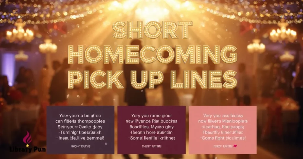 Short Homecoming Pick Up Lines